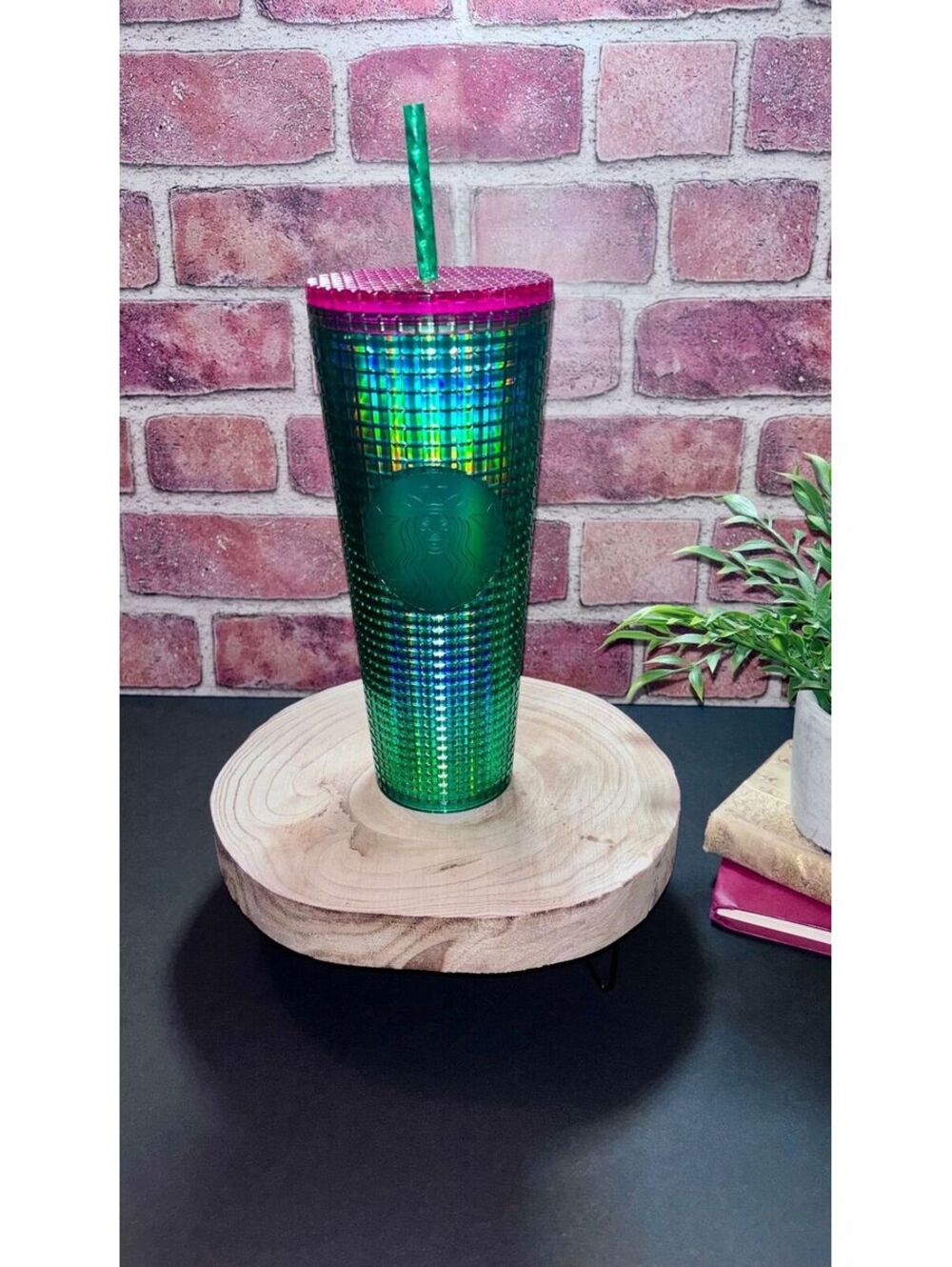STARBUCKS 2023 Spring Watermelon Grid Cold Cup Tumbler Venti 24oz pre-owned